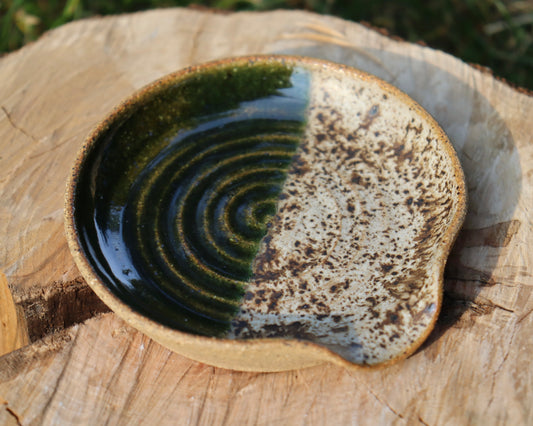 Birch and Green Spoon Rest