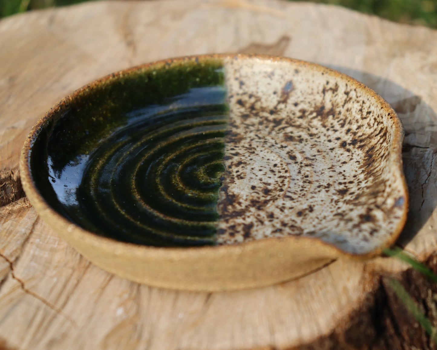 Birch and Green Spoon Rest