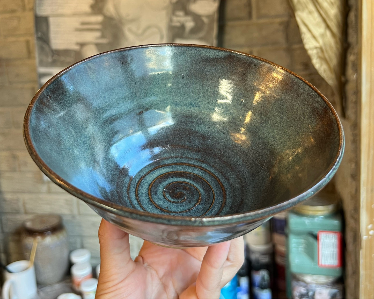 Small Blue and Brown bowl