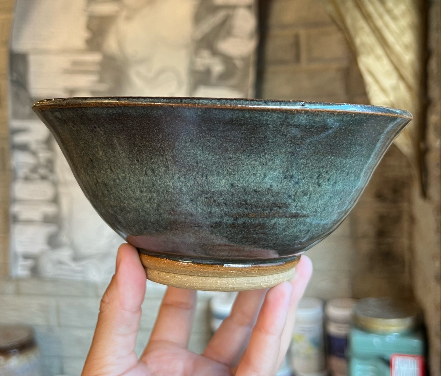 Small Blue and Brown bowl